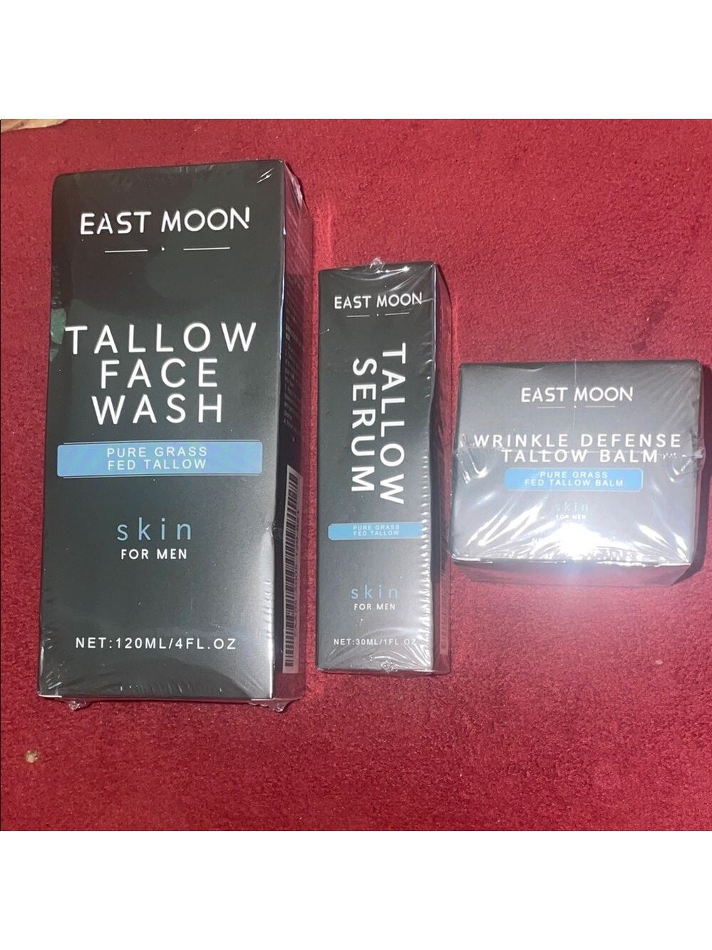 East Moon 3PCS Skin Care For Men,Tallow Balm Face Moisturizer